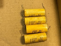4 Vintage Good-All .39 uf 400v White Type 620S Tube Amp Capacitors TEST GOOD .47
