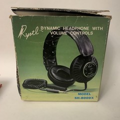 Vintage Rystl SH-800DX Stereo Headphones with Volume Control Retro Audio Japan B