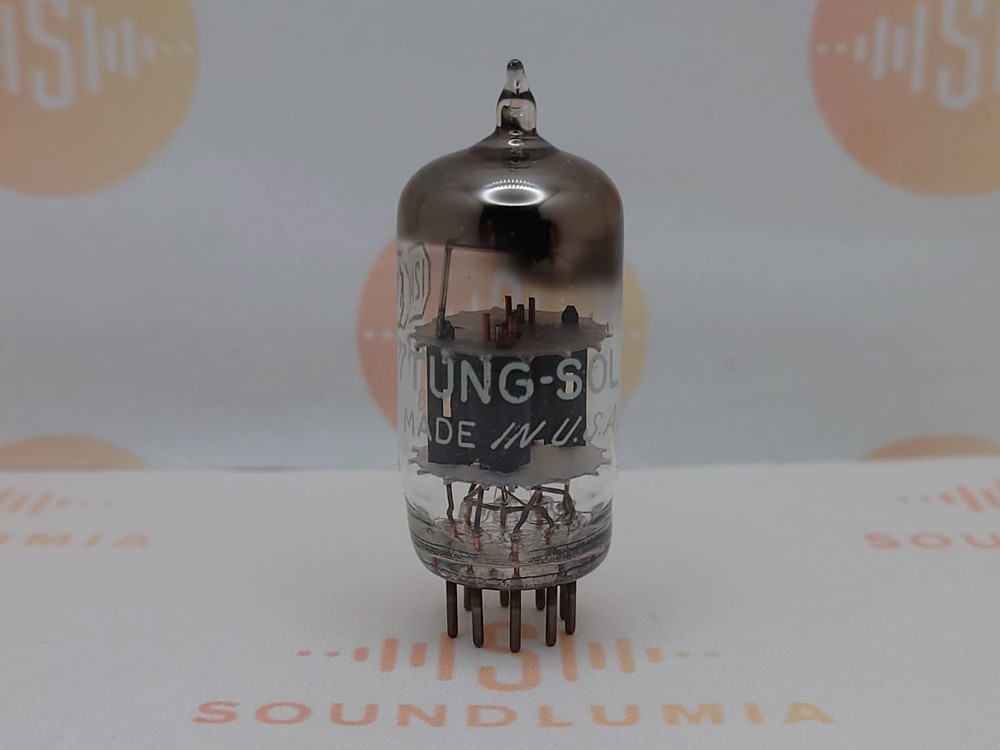 1x Tung-Sol 12AT7 D-getter Original Box – USA 1960s – Strong