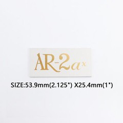 AR-2ax Speaker Grill Badges Aluminum 53.9mm(2.125″)X25.4mm(1″)GOLD