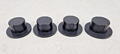 Lot of 4 Vintage Rogan X-TK-3 1.75″ 1-3/4″ Control Knob Black Raytheon