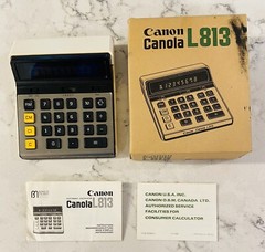 CANON Canola L813 VINTAGE CALCULATOR with BOX and Manual WORKING