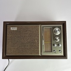 Sony ICF-9550W Radio AM/FM High Fidelity Sound 1970s VTG Real Wood Cabinet