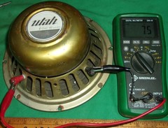 Vintage UTAH WP8L Hi Fi Speaker 8-Inch 8-Ohms Clean! Working!