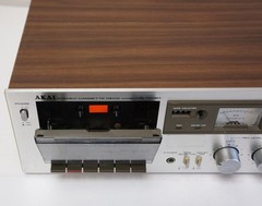 Akai Stereo Cassette Desk Vintage CS-703D- Tested & Working!