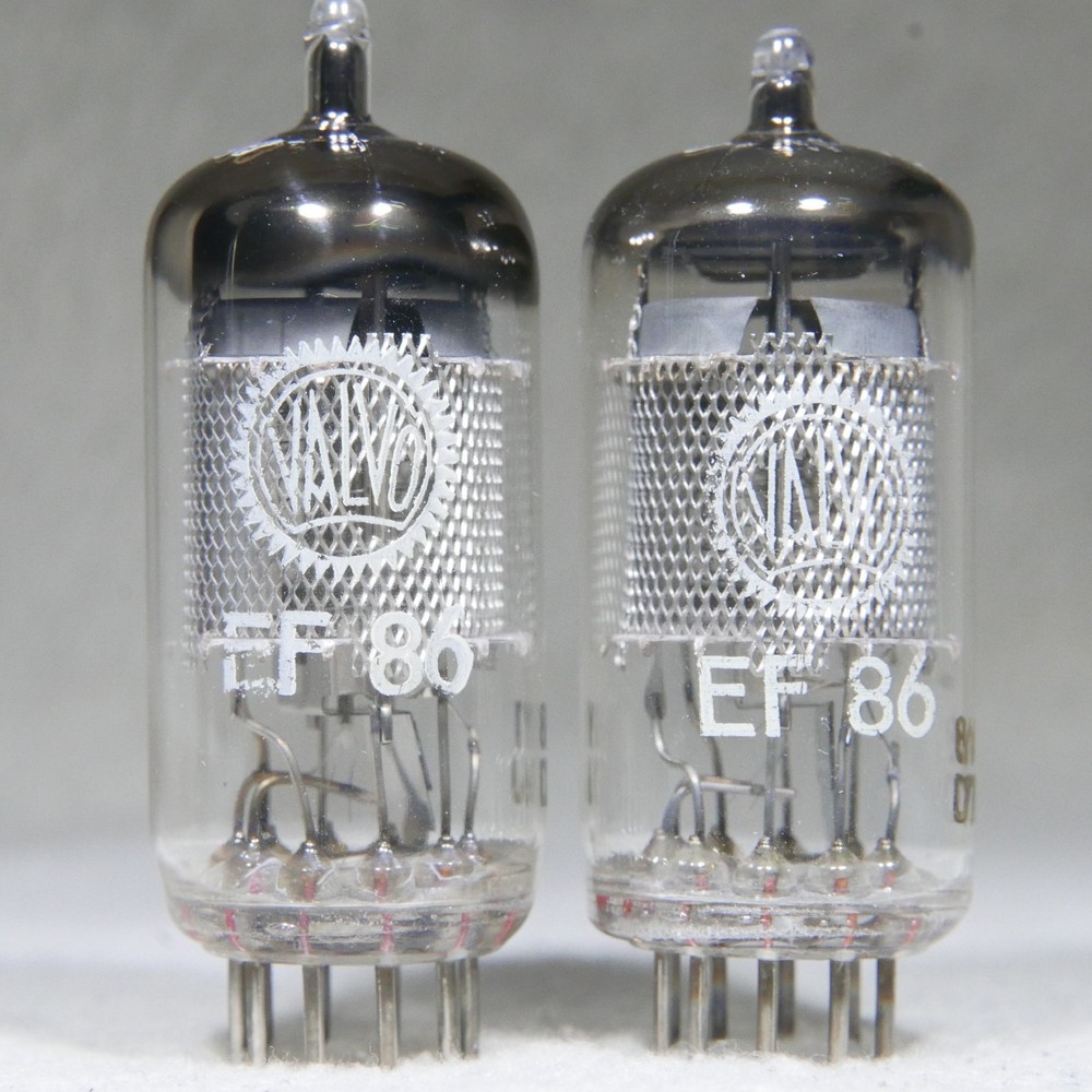 Matched Pair Valvo EF86/6267 Mesh Plate D-Getter Hamburg Germany 1950’s Strong