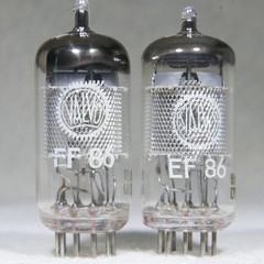Matched Pair Valvo EF86/6267 Mesh Plate D-Getter Hamburg Germany 1950’s Strong