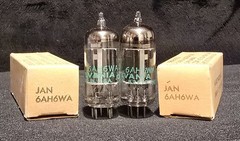 SYLVANIA JAN 6AH6WA EF156 6WA Radio Vacuum Tubes Matched Set NIB