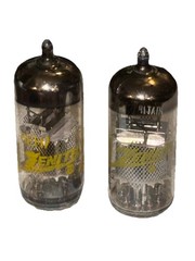 Pair Zenith 6EH7 Vacuum Tubes O Getter Tests Good