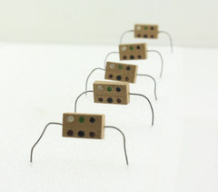 New Qty 5 Cornell Dubilier Type 5 Domino Mica Capacitors 500pF NOS Vintage USA