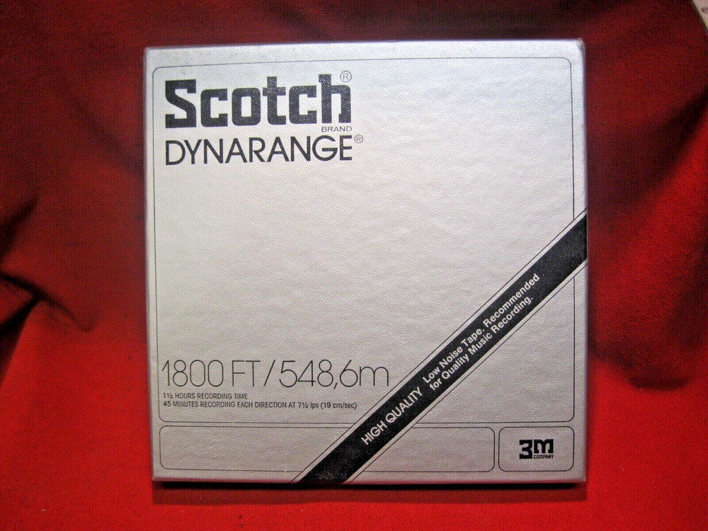 Factory Sealed Scotch Dynarange Recording Tape 212-7R-1800 Ft Reel To Low Noise