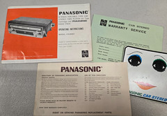 Panasonic CX-888SU Portable 8-Track Car Stereo Tape Player w/Car Mount & Manual