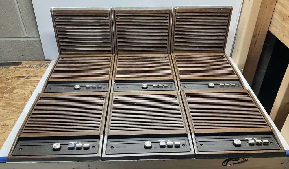 Lot Of 9 Vintage NuTone IS-308D 8″ Indoor Speaker Walnut – Untested