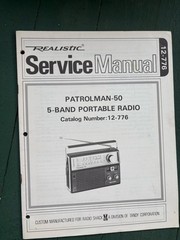 ORIGINAL Service Manual Realistic PATROLMAN 50 5-BAND PORTABLE RADIO – JAPAN
