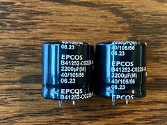 2 Replacement Main Filter Capacitors Epcos 2200 uf 80v 30mm x 30mm Marantz 2215