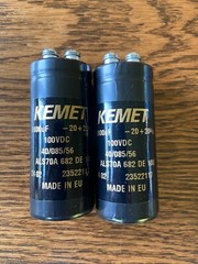 2 New 6800 uf 100v Kemet Main Filter Capacitors for Sony STR-7065