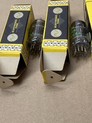 NOS Corvair 5814A 12AU7 Vacuum Tubes Lot of 5 NIB Black Plate USA Vintage