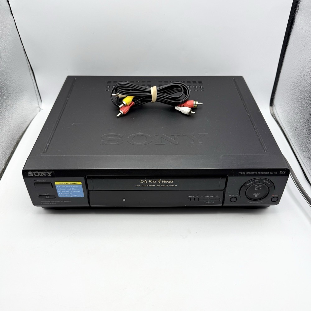 Sony SLV-478 VCR VHS Player Recorder 4 Head Mono Audio *READ* No Remote Tested
