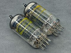 (2) Raytheon CK5687 Vacuum Tubes Bronze Plates Ring Getters Tests NOS Amplitrex