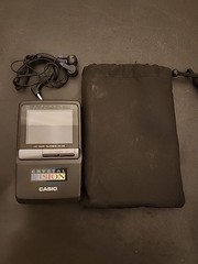 Vintage Casio EV-500B Crystal Vision Portable LCD Color TV Handheld w Headphones