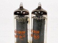 RCA 6DS5 Vacuum Tubes Pair Beam Power Tube Tested Vintage Antique