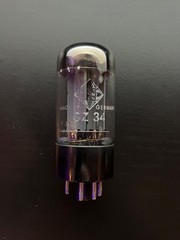 (1) Telefunken GZ34 tube by Mullard 5AR4 O getter matched A/B Plate, Very Strong