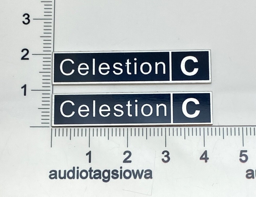 Celestion C Speaker Grill Badge Logo Emblem Aluminum Pair