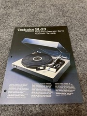 ⭐️ Original Technics SL-23 Stereo Turntable Dealer Sales Brochure NICE! ⭐️