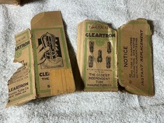 ANTIQUE Type 20 Vacuum Tubes CLEARTRON CTX-120 UX-120 TV-7 TESTED 70% Glass Tip