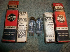 Lot of 2 Vintage RCA 6AQ6 Top D Getter Made in USA Tested