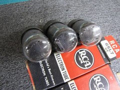 RCA 6SL7GT Vacuum Tubes….. 3 NOS ….Black Plates …. Gray Glass