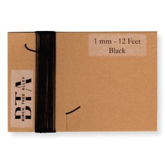 12 Ft Dial Cord String (144″) BRAIDED 1mm BLACK for Vintage Tube Radio Tuner