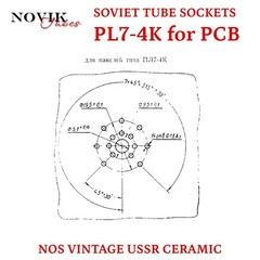 7 Pin PCB Board Mount Ceramic Sockets Soviet Vintage Silver Plated Pins 20pcs