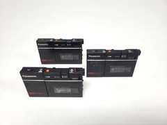 Vintage 1980s Lot of 3 Panasonic RN-36 Microcassette Recorder Metal -No Movement