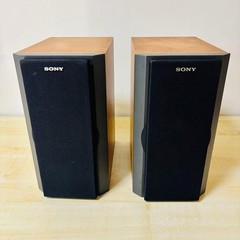 Sony SS-X3 Vintage Compact Bookshelf Speakers Pair 2-Way Stereo System