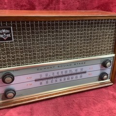 1950s DUMONT SOUND STAGE MODEL 200 TUBE AM FM RADIO RECEIVER MADE IN USA