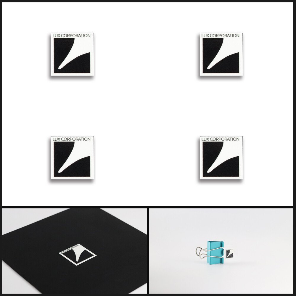 LUX CORPORATION logo badge Sticker Decal DIY waterproof 18mm(0.7″)X18mm(0.7″)