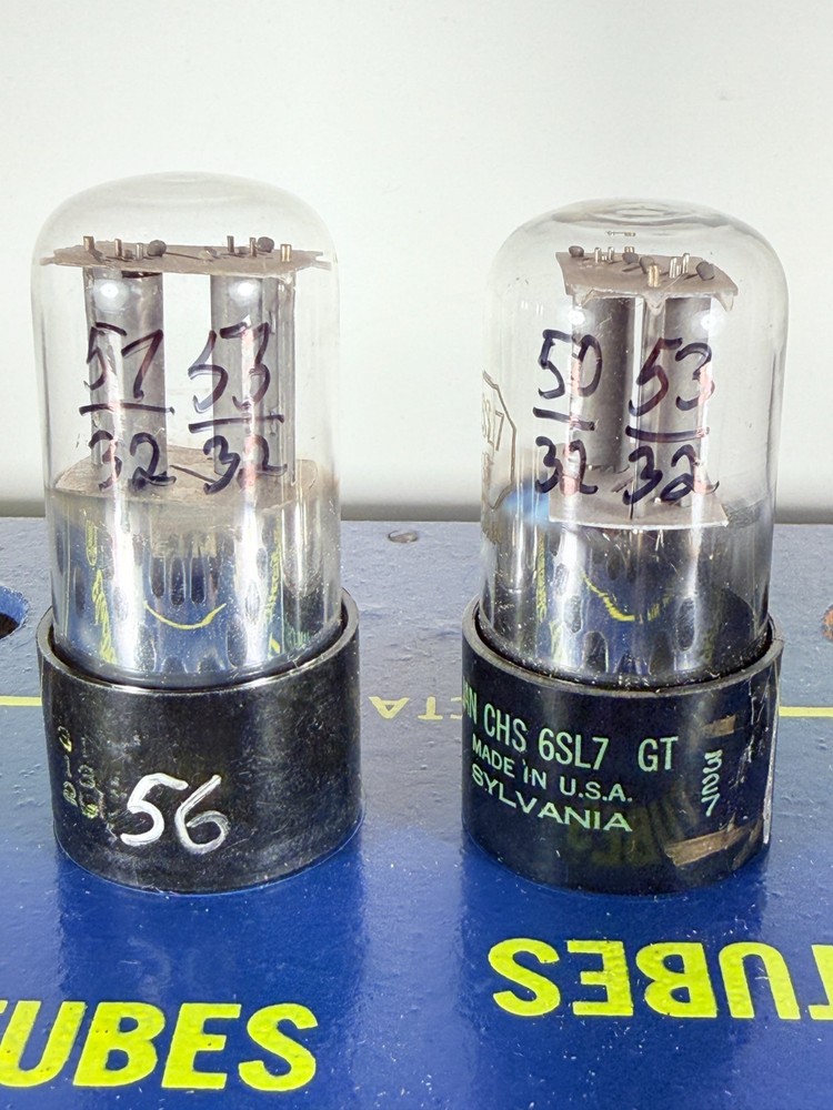 Matched Pair Sylvania 6SL7GT VT-229 Tested Like NOS Tube