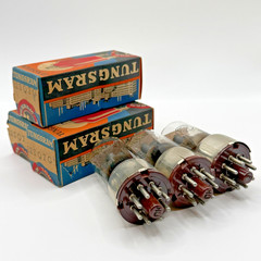 Tungsram Fivre 12SQ7GT 12SQ7G 12SQ7 tube, Fivre factory, copper rods, NOS