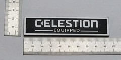 Celestion Equipped Badge Emblem Logo Thick Premium White With Adhesive