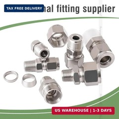 1/2 Compression Fitting, Stainless Steel 304 Tube Fittings, 1 Pc | Male NPT Coup