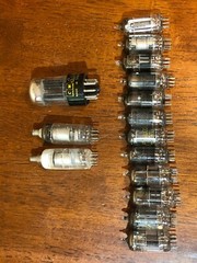 Asstd lot 15 Vtg Philco & Curtis Mathes 9-Pin Connector Electronic Vacuum Tubes