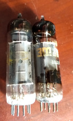 2 Raytheon & 3M WOLLENSAK REVERE 6BQ5 EL84 amplifier receiver preamplifier tubes