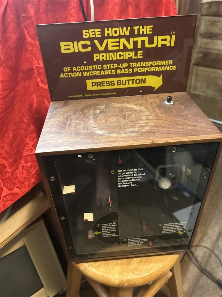 Cutaway Speaker Enclosure Store Display Model Bic Venturi Path salesman sample