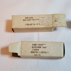 Lot of 2 Vintage RCA JAN 6AV6 Vacuum Tubes Radio Surplus Untested w/ Boxes
