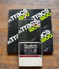 Tracs 1800 / Scotch 201 Reel-to-Reel Magnetic Tape Reels Lot