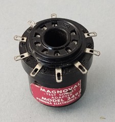 Vintage Pomona 9-Pin Magnoval Vacuum Tube Test Socket Adapter Model 2497