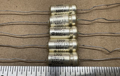 Sprague 130D 110uF 50V Wet Tantalum Axial Capacitors NOS Date Code 9001 Lot of 5