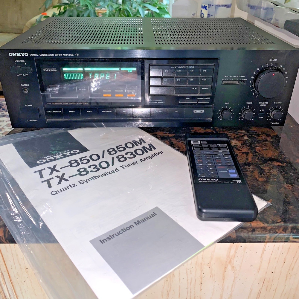 Onkyo TX-850 Quartz Synthesized Tuner Amplifier with Remote and Manual