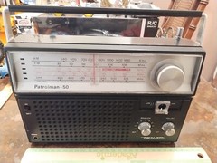 Vintage Portable Radio Realisric Patrolman-50 Raidoshack Chrome Tested See Video